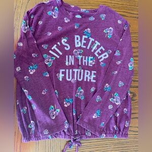 Old Navy Burgundy Tee with Vibrant Design